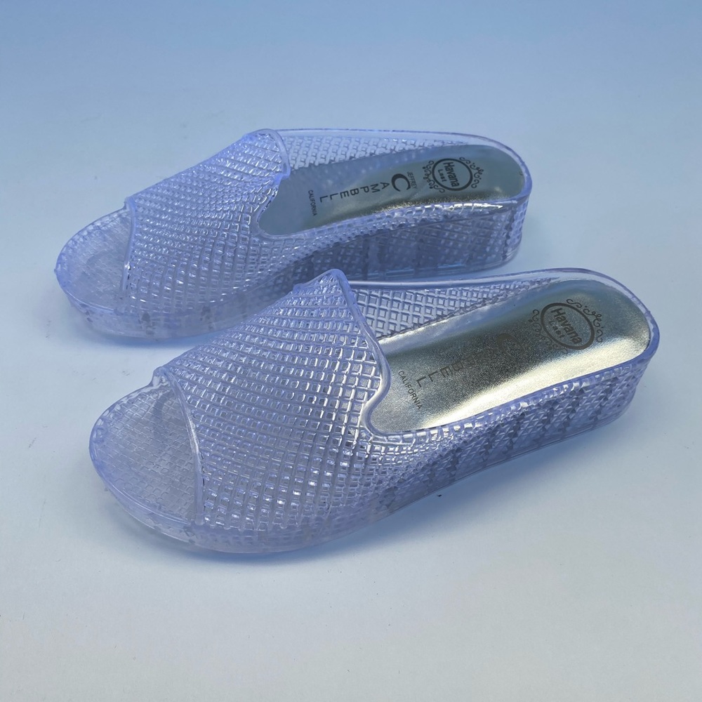 S🌞LD! Jeffrey Campbell Havana clear jellie slides